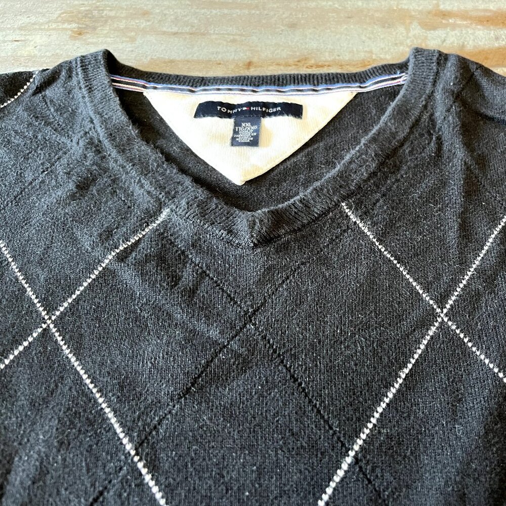 Tommy black argyle 2xl